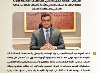 وزارة الإسكان: طفرة غير مسبوقة في إحياء القاهرة التاريخية وتحويلها إلى مقاصد سياحية عالمية   